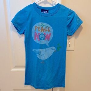 Peace Now Blue T-Shirt